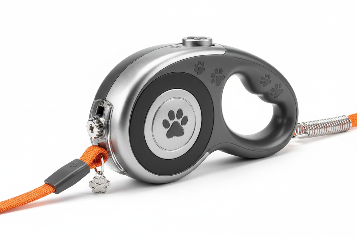 Woofeel's retractable dog leash combines precision engineering with practical pet care.

The one-touch control mechanism allows instant length adjustment, giving you seamless command over your dog's movement in any environment. The anti-tangle design prevents cord twisting during active play, while the integrated shock absorption system reduces strain on both your wrist and your dog's neck during sudden pulls. Durable construction ensures reliable performance on daily walks and outdoor adventures. Ideal for